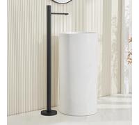 Grifo de bañera Negro Independiente - Mezclador Moderno de Agua fría y Caliente. Grifo Elegante de Montaje en Suelo para una decoración de Lujo en baños y cocinas. Elegan