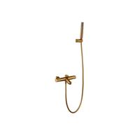 Grifo de bañera termostático de diseño elegante con un acabado oro cepillado Line de Imex