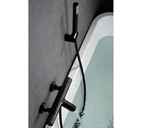 Grifo de bañera y ducha termostático Black Gun Metal Line Imex BTD038-4BGM Grifo de Ducha con Soporte Alcachofa, Mezclador de Ducha