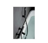 Grifo de bañera y ducha termostático de diseño elegante en color black gun metal Line de Imex - Negro / Latón / Imex