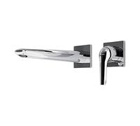 Grifo de baño 2 Agujeros de 2 Agujeros de baño maricón de un Solo manguero batidora Grifo de lavavajero de la Pared de la Cuenca de latón, Grifo de baño montado en la Pared, Oro de circonio Cepillado
