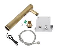 Grifo de baño con Sensor automático Respicefinem, grifo mezclador de agua manos libres con diseño de ahorro de energía para lavabo con revestimiento negro (Antigüedad)