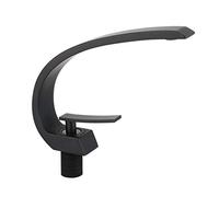 Grifo de baño, lavabo creatividad arco bajo latón, monomando agua caliente y terrón un solo orificio, Núcleo válvula cerámica,Blanco(Noir)