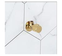 Grifo de baño, Válvula de triángulo de latón Válvula de control de agua Válvula de esquina de oro Válvula de agua del grifo 1/2 * 1/2 Válvulas de ángulo de cromo de latón(One pcs gold)