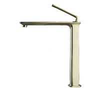 Grifo de baños grifo negro cepillado dorado alto topo de bosque de encimera de encimera tapas de cobre plateado de cobre extendido