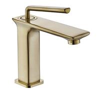 Grifo de baños grifo negro cepillado dorado alto topo de bosque de encimera de encimera tapas de cobre plateado de cobre extendido