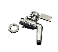 Grifo de barril de acero inoxidable 304 de 1/8 1/2 3/4 1 pulgada/grifo rojo/purificador de agua for máquina de bebidas(3l4)