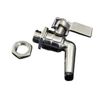Grifo de barril de cerveza de acero inoxidable 304 de 1/8, 1/2, 3/4 y 1 pulgada, grifo for vino tinto, purificador de agua for máquina de bebidas, drenaje, 1 unidad(1l2 Nut)