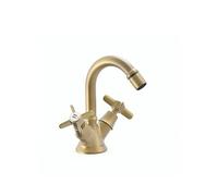 Grifo de bidé bimando con rótula orientable acabado latón viejo mate Clasic TRES