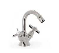 Grifo de bidé bimando con rótula orientable de acero CLASIC TRES