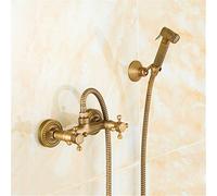 Grifo de bidé de latón Antiguo - Boquilla de Pistola rociadora de Ducha para Inodoro y bañera, grifos de Agua fría/Caliente, Elegante shattaf musulmán - Accesorio de baño para hogares Modern