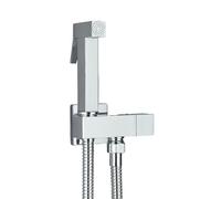 Grifo de bidé for baño, grifo de latón, mezclador de agua fría individual, cabezal rociador de ducha, grifos de inodoro con manija y chorro(Chrome)