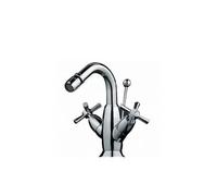 Grifo de bidé vintage de latón con válvula de desagüe y acabado cromado Rimini de Unisan