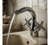Grifo de Bidet PaulGurkes con Ducha Íntima, Control de Cruz y Mezclador de Dos
