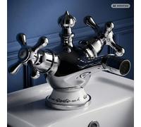 Grifo de Bidet PaulGurkes Nostalgia Antiguo Mezclador de Dos Manijas Montaje en
