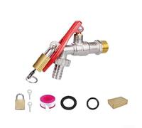 Grifo de bloqueo de cobre para una gestión segura del flujo de agua en jardines al aire libre lavandería y sitios de instalación externa (E)