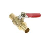 Grifo de bola de 1/4, 6mm, 8mm, 10mm y 12mm, válvula de bola de cierre, espiga for manguera en línea, agua, aceite, aire, Gas, línea de combustible, válvula de bola de latón pequeña