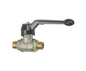 Grifo de bola pesado, palanca de mano, AG/AG, latón vern., velocidad de funcionamiento. -20 °C hasta 130 °C, R 1 1/2, DN 40, PN máx. 100 bares.