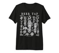 Grifo de Cerveza Artesanal Bar Pub Brewing Brewer Funny Vintage Patent Camiseta Premium