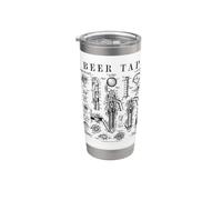 Grifo de cerveza artesanal Bar Pub Brewing Brewer Funny Vintage Patent Vaso térmico de acero inoxidable de doble pared