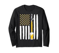 Grifo de Cerveza Artesanal con Bandera Americana, Estados Unidos, 4 de Julio Manga Larga