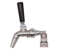 Grifo de cerveza de acero inoxidable 304 con sellado frontal, control de flujo y desconexión rápida for barriles de cerveza casera.