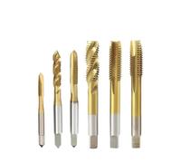 Grifo de cobalto métrico M35 HSS, rosca de máquina de flauta recta/espiral chapada en titanio for Metal M2 M2.5 M3 M4 M5 M6 M8 M10 M12 M14 M16, 5 uds.(HSS-Co Tin Spiral,M4x0.7)