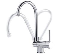 Grifo de cocina abatible, solución perfecta para fregaderos con ventanal