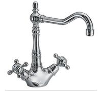 Grifo De Cocina Cañón Alto Antiguo Mezclador De Lavabo Cromado JH-1693