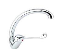 Grifo De Cocina Cañón Alto Antiguo Mezclador De Lavabo Cromado JH-5035