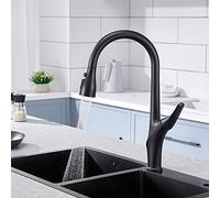 Grifo de cocina comercial con 3 modos de salida de agua, rociador desplegable, grifos de fregadero de barra monomando de arco alto extraíbles modernos, grifos mezcladores monomando para agua fría y c