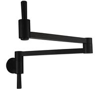 Grifo de cocina comercial de arco alto de latón, grifo de agua fría, diseño flexible, brazo oscilante de doble articulación, ahorro de espacio, ideal para uso doméstico y restaurante