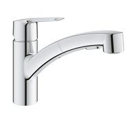 Grifo de cocina con caño horizontal extraíble grohe start 2021 cromado