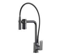 Grifo de Cocina con Filtro con Grifo de Agua Potable,Grifo de Cocina de 3 vías abatible de Arco Alto,Grifo Mezclador frío y Caliente para Fregadero 3 en 1,Grifos de Fregadero de Cocina de ósmosis