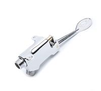 Grifo de cocina con pedal de pie para uso comercial, grifo de lavabo de agua fría individual con cuerpo de cobre y construcción de acero inoxidable 304, entrada/salida de 2 pulgadas