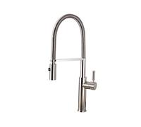Grifo de Cocina con rociador extraíble Grifos de Cocina extraíbles Grifo de Fregadero de Cocina Comercial Moderno Grifo de Fregadero montado en Cubierta de Agua fría y Caliente, manija única, latón