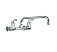 Grifo de Cocina Cuenca Negra Grifo de Grifo montada en la Pared Doble manija de baño maricón Giratorio giratriz Mezclador de latón Compatible con Agua Caliente y fría, Chapado Cromado, Grifo Grifo