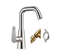 Grifo de cocina de acero inoxidable negro con cabezal de pulverización de doble función y transición de temperatura sin costuras (plateado 2)