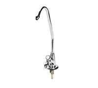 Grifo de Cocina de aleación de Zinc de 1/4 `` Grifo Cromado de ósmosis inversa Filtro de Agua Potable Cuello de Cisne Purificación de Agua de Tres Puntas para Cocina
