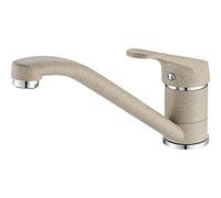 Grifo de cocina de alta presión, de Franke, 115.0275.351, hecho de fragranite, con boquilla fija, color blanco, beige, 115.0275.332