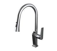 Grifo de Cocina de Arco Alto con rociador extraíble, Grifo de Fregadero de latón, Dos Modos de Agua, diseño Moderno para fácil Acceso a la Cocina, Ideal para Uso doméstico y comerc