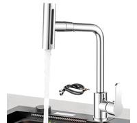 Grifo de cocina de cascada | 4 modos de pulverización, grifo de utilidad de aleación, grifo de cocina de una sola manija, grifo extraíble - para apartamento, bar, lavandería, baño, , casa de