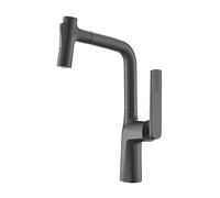 Grifo de cocina de cobre con spray extractor y rotación de 360 grados Gran de lavado de fregadero (color: 1) LWX