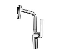 Grifo de cocina de cobre con spray extractor y rotación de 360 grados Gran de lavado de fregadero (color: 1) LWX