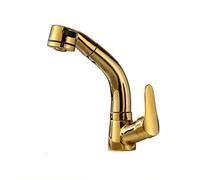 Grifo de cocina de doble modo, grifo mezclador de latón caliente y frío, diseño retráctil, elegante mezclador de lavabo de baño con pulverizador extraíble para un uso fácil