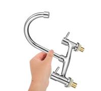 Grifo de Cocina de Doble Orificio Dos Manijas, Plata