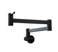 Grifo de cocina de latón con llenado de ollas, giratorio 360°, plegable, alargado, con brazos oscilantes de doble articulación, solo agua fría Comercial(H)