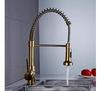 Grifo de cocina de lujo en negro y níquel, mezclador extraíble moderno para fregadero, agua caliente y fría, construcción de latón de primera calidad, elegante grifo de cocina para hogares contemporá