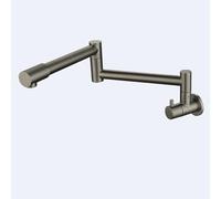 Grifo De Cocina De Pared Agua Fria Giratorio Monomando Grifo Fregadero Cocina Acero Inoxidable-Gris