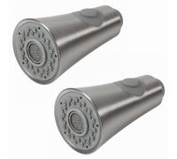 Grifo de cocina de repuesto, 2 tipos de chorro, rosca IPS de 1/2", repuesto para grifo de cocina, cabezal pulverizador de repuesto, cromo, plata (2 unidades)